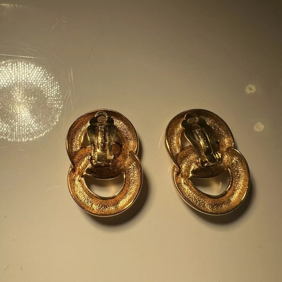 Vintage Givenchy clip on earrings, 1980s – 90s signed Paris, New York - Picture 2 of 2